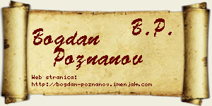 Bogdan Poznanov vizit kartica